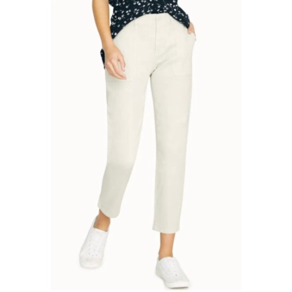 Sanctuary Standard Surplus Peace Crop Chino in Brite White Pants NWT Size 28